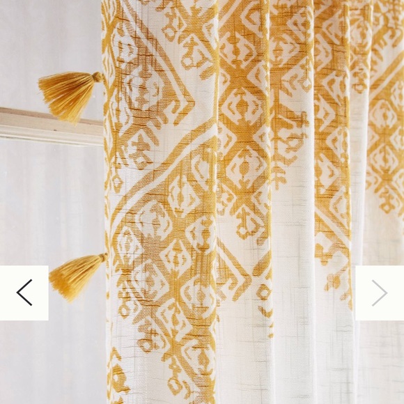 Pair of Anthropologie Adalet Curtains in Ochre - Picture 2 of 2